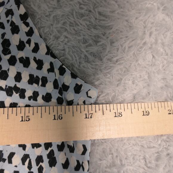 Classiques Entier Midi Dress Womens Size 12 Blue Abstract Artsy Silk Boho Classy - Picture 7 of 9